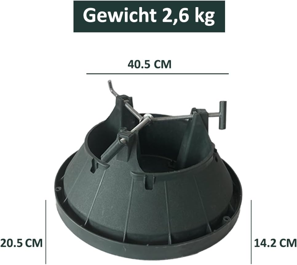COIL Weihnachtsbaumständer, grüne Farbe, Stabiler Christbaumständer mit 3/4 Schrauben für sicheren H