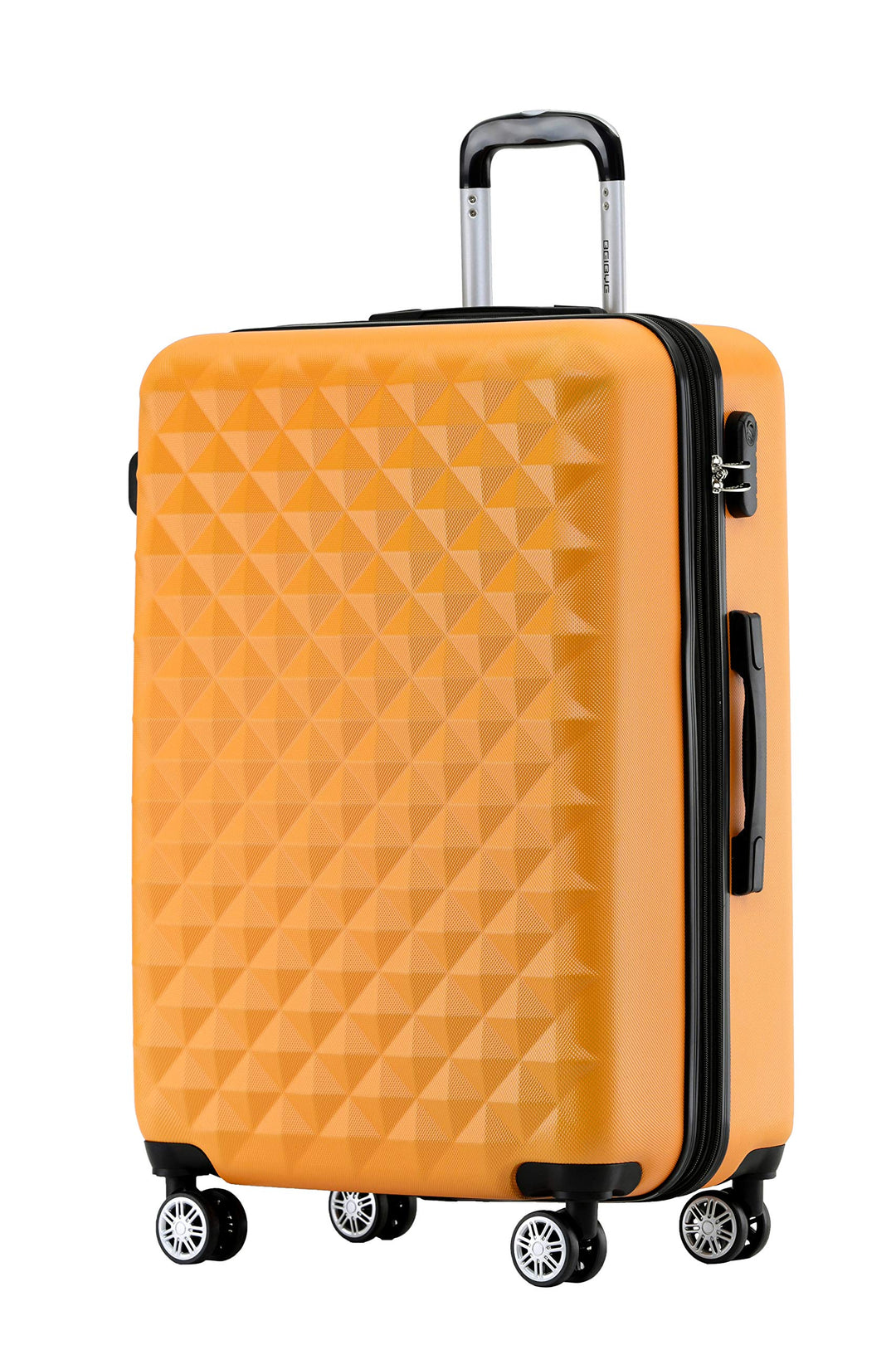 BEIBYE Zwillingsrollen 2066 Hartschale Trolley Koffer Reisekoffer Gepäck M-L-XL-Set (Orangen, XL) Or