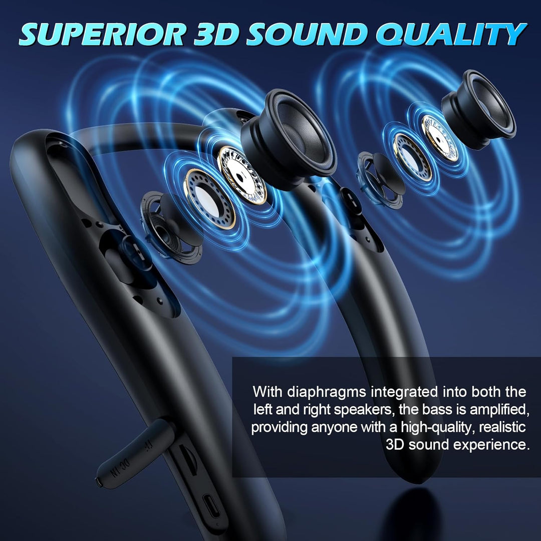 Smalody Wireless Nackenlautsprecher,Bluetooth Lautsprecher Tragbarer,Verfügt über eine Freisprechfun