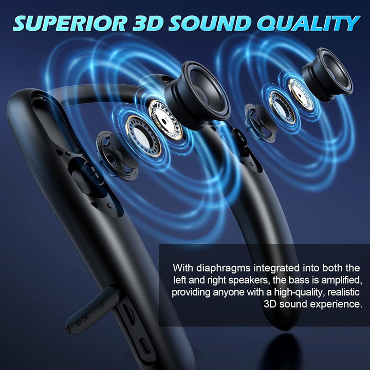 Smalody Wireless Nackenlautsprecher,Bluetooth Lautsprecher Tragbarer,Verfügt über eine Freisprechfun