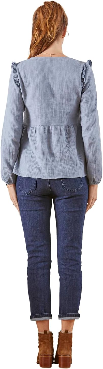 Vertbaudet Bluse, Schwangerschaft & Stillzeit 32 Blau, 32 Blau
