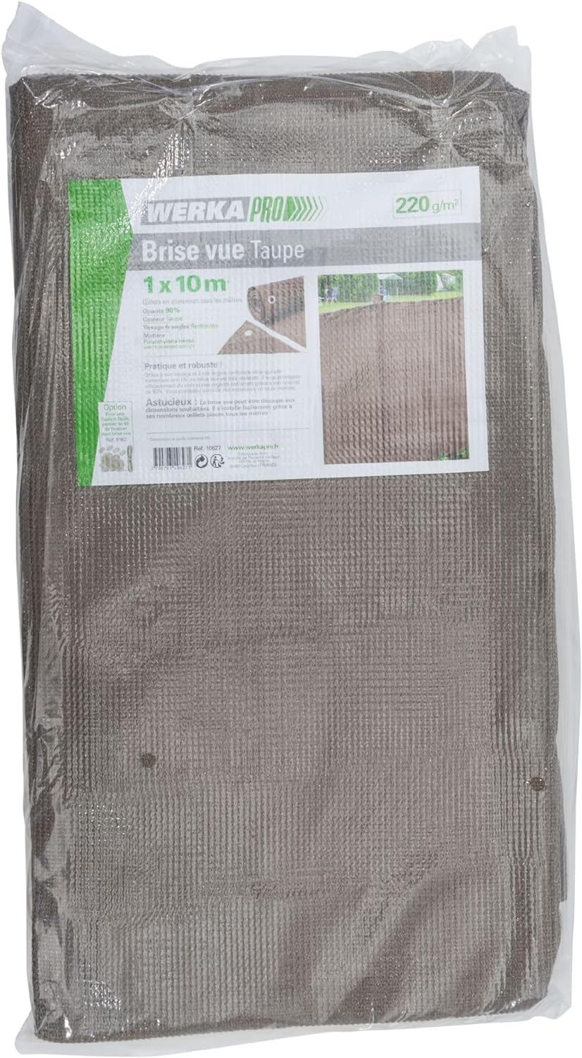 WerkaPro 10827 Sichtschutz, verstärkt, 220 g/m², Rolle 1 m x 10 m, PE 1 x 10 m, 1 x 10 m