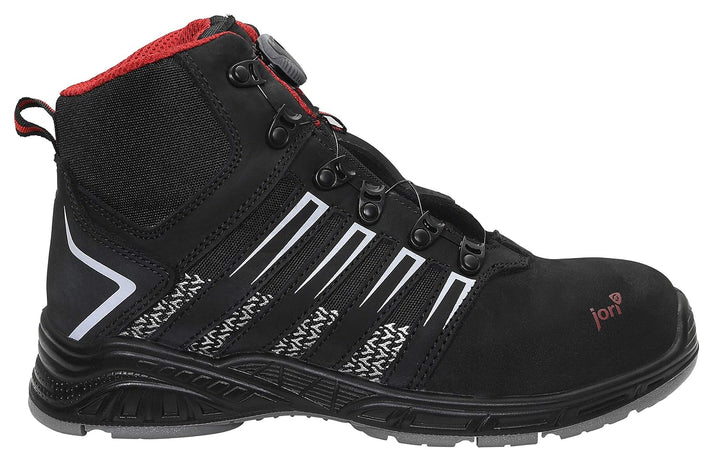 JORI Sicherheitsschuhe JO TWIST BOA Mid S1P, Herren, Sneaker, sportlich, Schwarz, Kunststoffkappe -