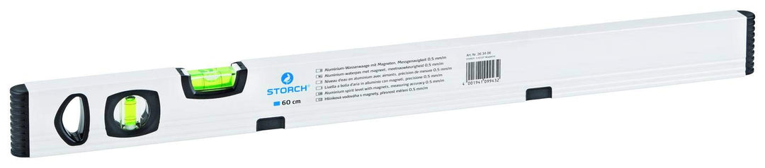 STORCH Aluminium Wasserwaage mit Magneten 60cm, 60cm