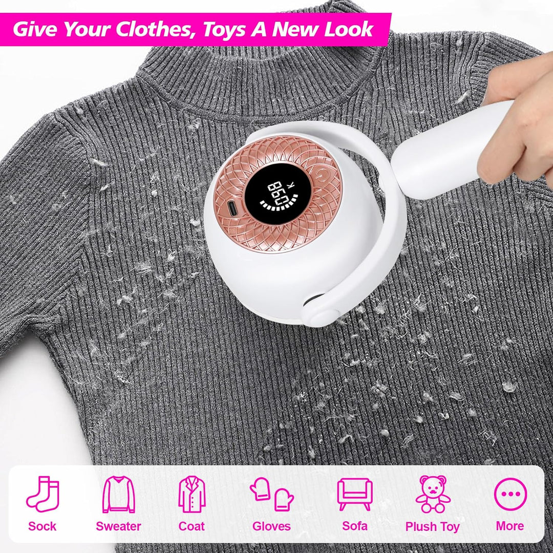 Fusselrasierer Elektrisch 2 in 1 Stoffrasierer mit Fusselrolle, Fusselentferner Elektrisch mit 3 Höh