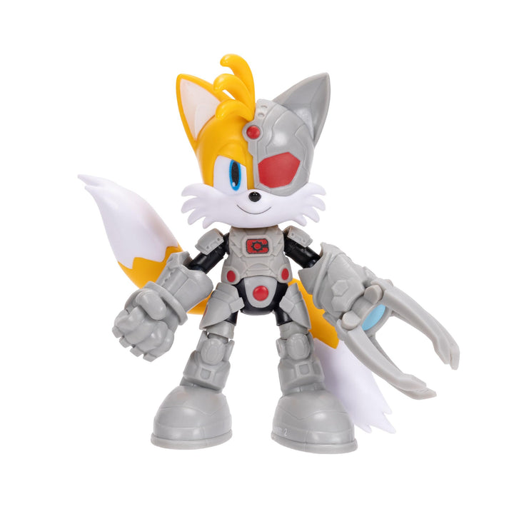 DC x Sonic Tails als Cyborg 13 cm grosse Actionfigur, offiziell lizenziert von Jakks Pacific, hochbe