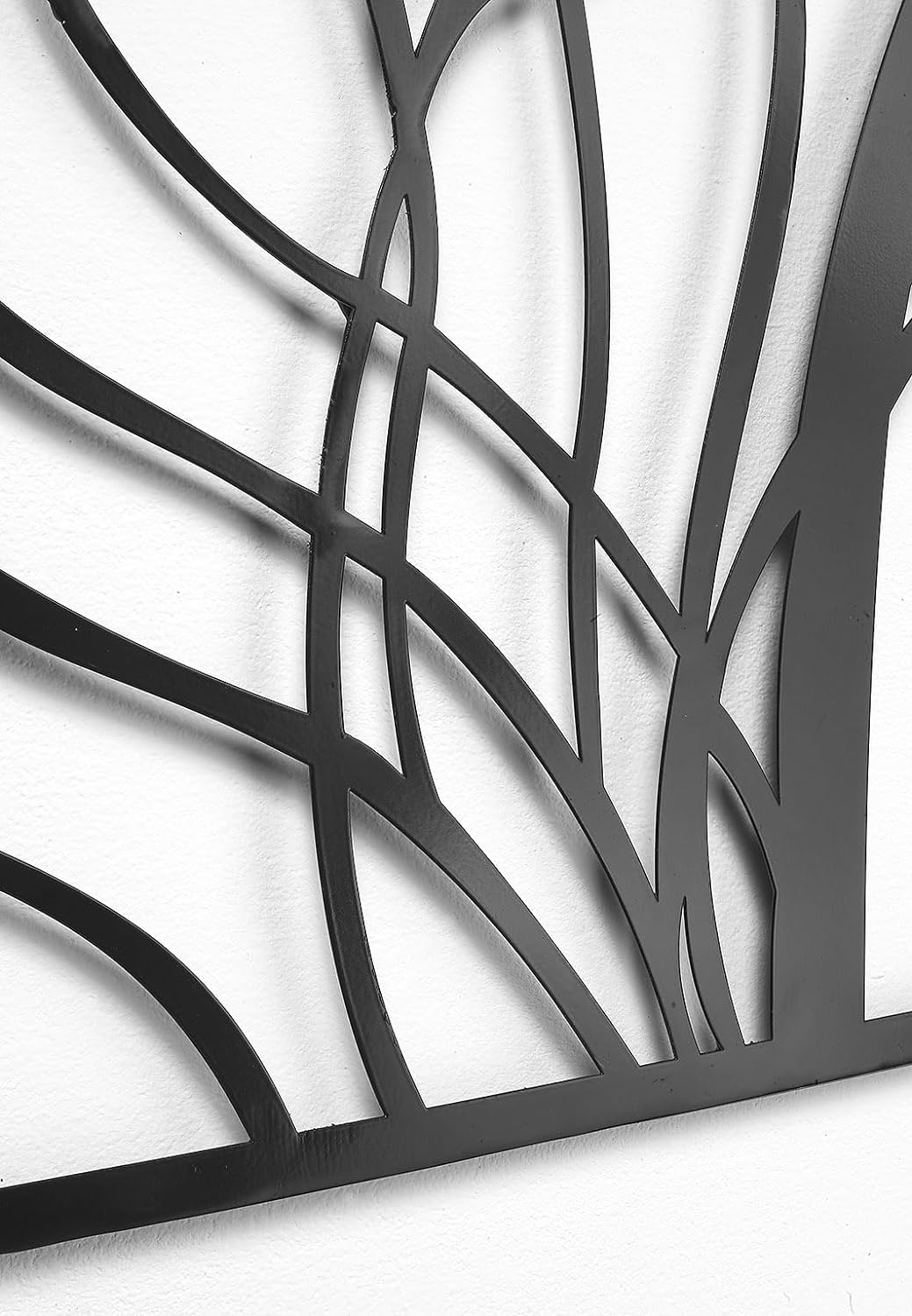 Kobolo Wandbild Wanddeko Metallbild - WOOD - Metall - dreiteilig - schwarz - Baum - XXL