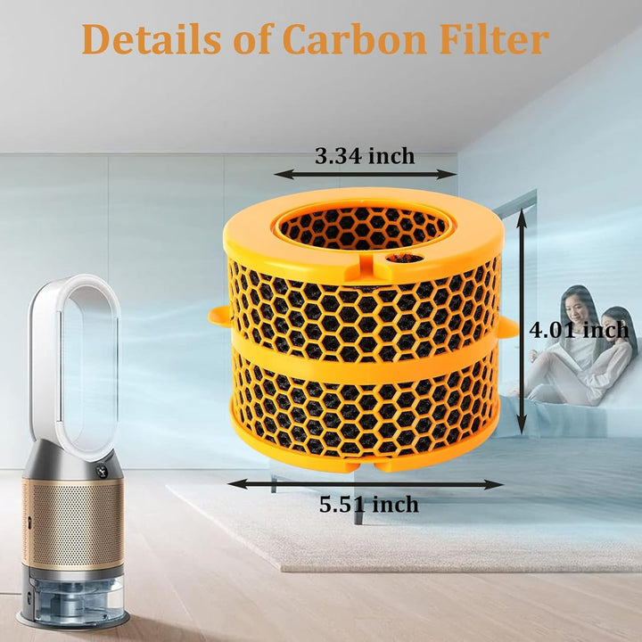 Luftreinigungsfilter für Dyson Pure Humidify + Cool PH01 PH02 PH03 PH04 PH3A, Ersatzfilter Kompatibe