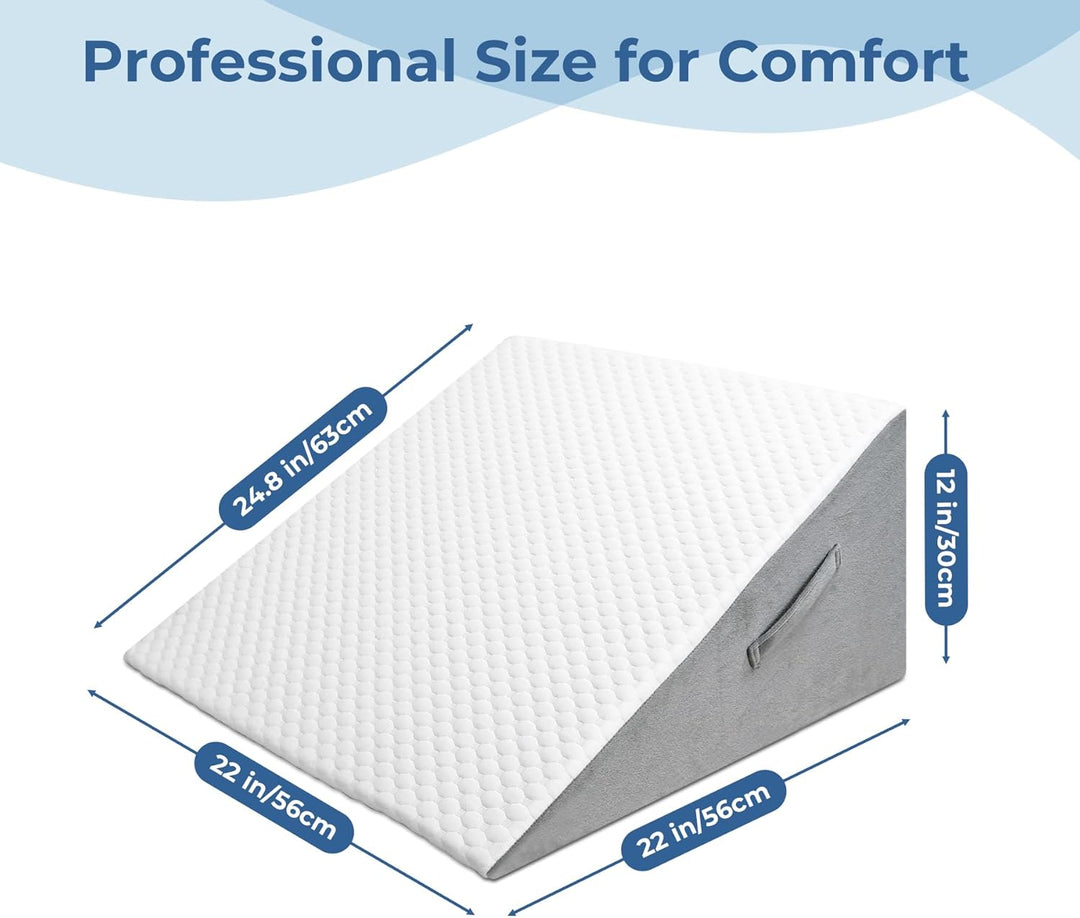 Vielseitig Keilkissen für Bett und Sofa-Hochdichteschaum Lesekissen-Ergonomischer Bettkeil für Reflu