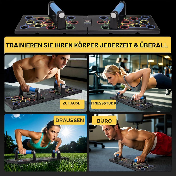 24 in 1 Faltbares Push-Up-Brett, Heimtrainingsgerät, Fettverbrennungs-Krafttrainingsgerät Push-Up-St