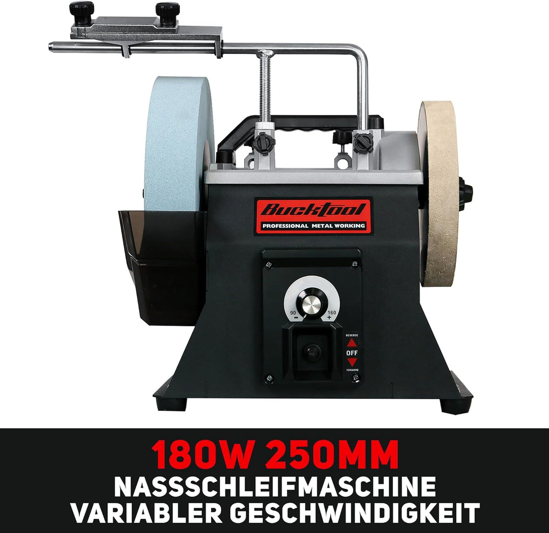 BUCKTOOL 250mm Nassschleifmaschine mit variabler Geschwindigkeit, Nass-Schleifmaschine, SCM8103 90-1