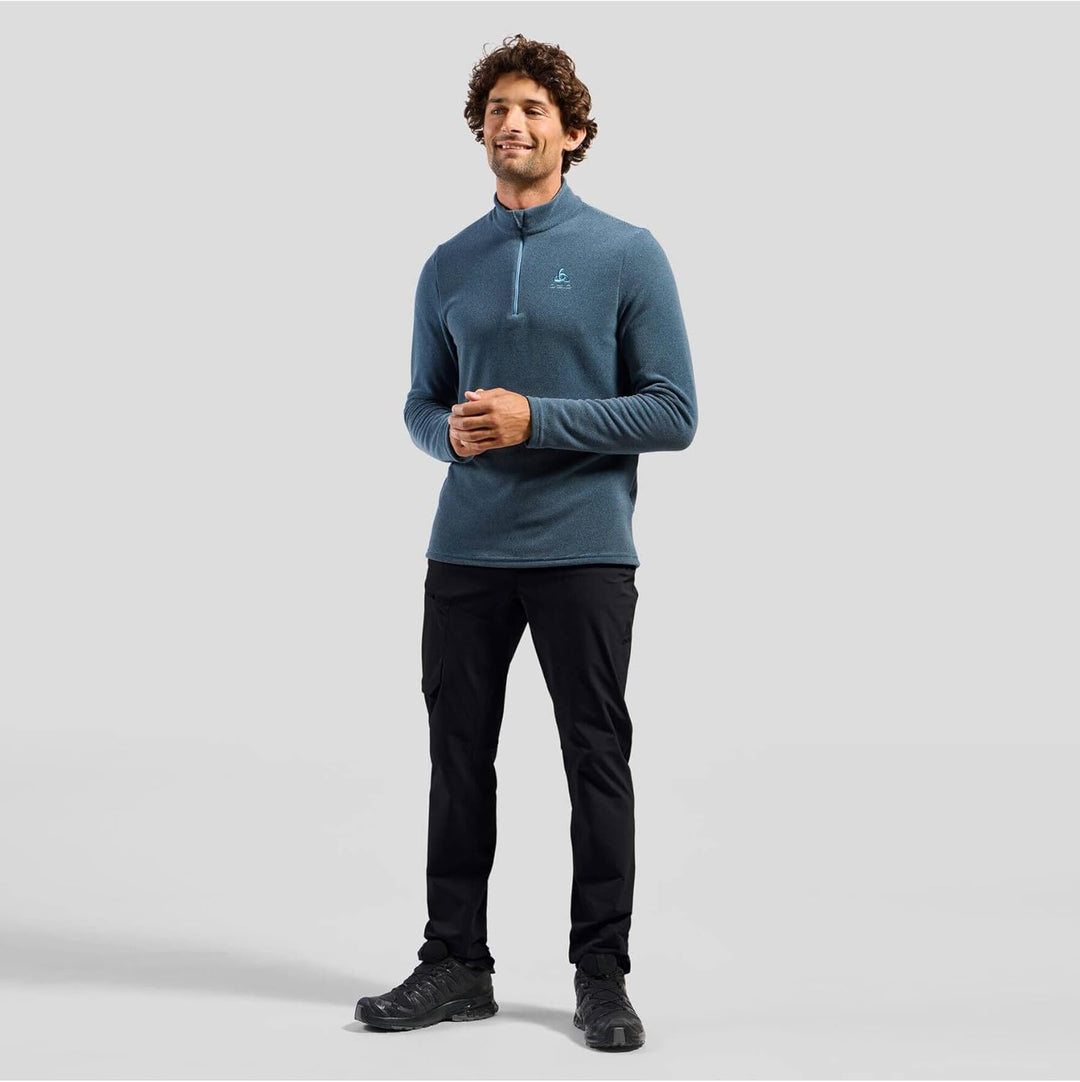 Odlo Herren Roy_542332 Mid Layer mit Reissverschluss (1er Pack) S Provincial Blue - Black, S Provinc