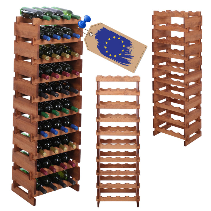 Weinregal, Holzregal, Modulares Weinständer, Weinhalter, Flaschenständer, Flaschenregal, Modernes Ge