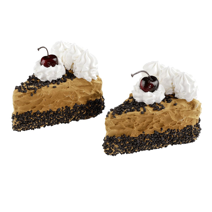 Deko Dummy Schokotorten mit Kirschen Lebensmittel-Attrappen braun 12,5 cm Imitat