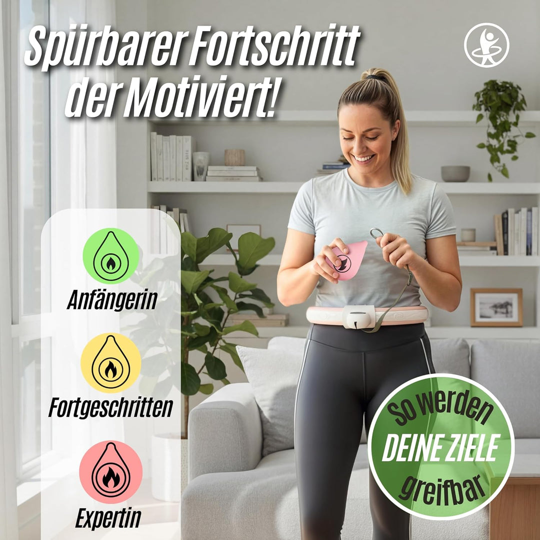 Smart Hula Hoop Reifen Erwachsene, 3 Gewichte für anpassbare Intensität, Hulahub Reifen zum Abnehmen