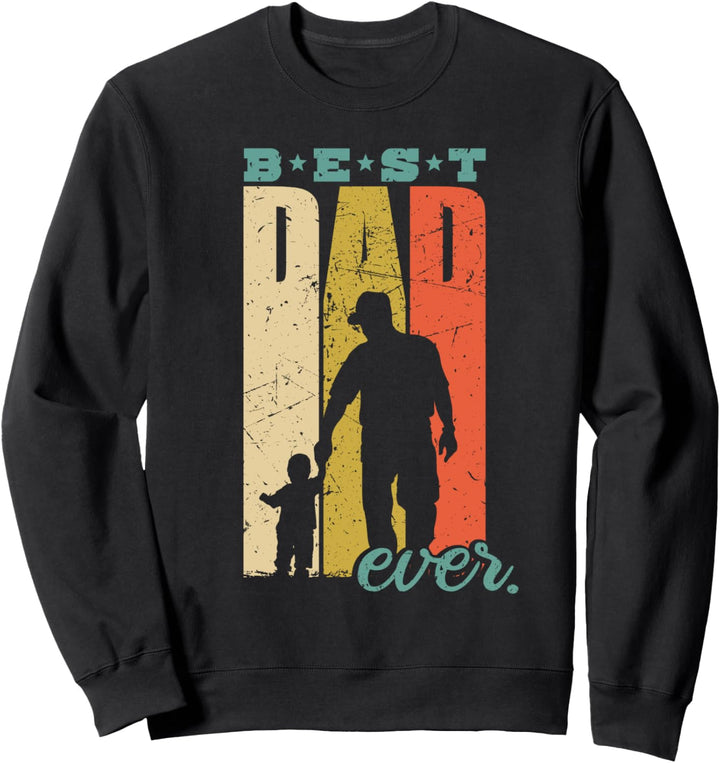 Best Dad Ever werdender Vater Junge Retro Papa Sohn Sweatshirt