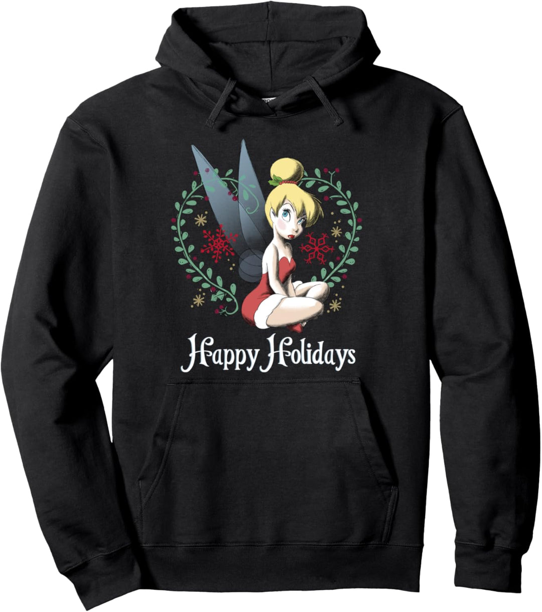 Disney Peter Pan Tinker Bell Happy Holidays Christmas Pullover Hoodie