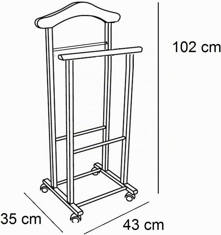 ARREDAMENTI ITALIA Herrendiener für Schlafzimmer ATRI, Holz - Farbe: Kirsche Holz AR-It il Cuore del