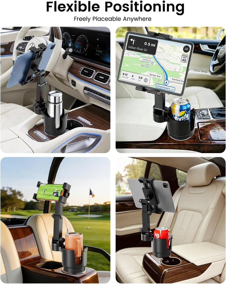 OHLPRO Tablet Halterung Auto Getränkehalter, Anti-Vibration iPad Halter KFZ 5-17 Zoll, Kompatibel mi