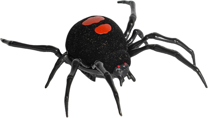 Schwarze Spinne für Streich, Wanderspinnenspielzeug, Streich gefälschter schwarzer Spinnensimulation