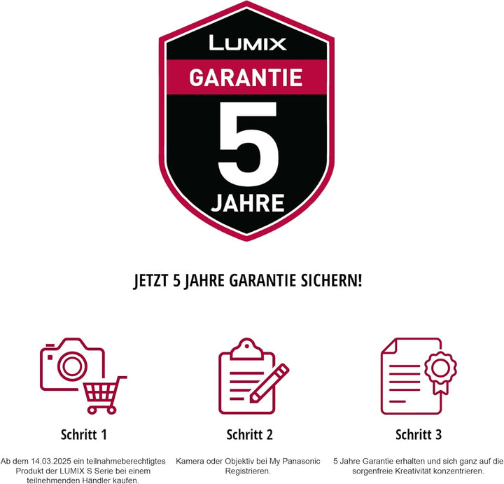 Panasonic LUMIX DC-S5 II Spiegelloses Vollformat-Kameragehäuse mit 50-mm-F1,8-Objektiv, 4K 60p und 6