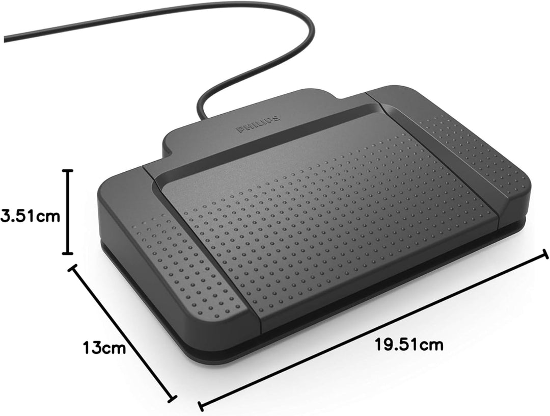 Philips LFH5220/03 Wiedergabe Set, USB-Fussschalter ACC2310, Kopfhörer LFH0334, Audio Adapter, Treib