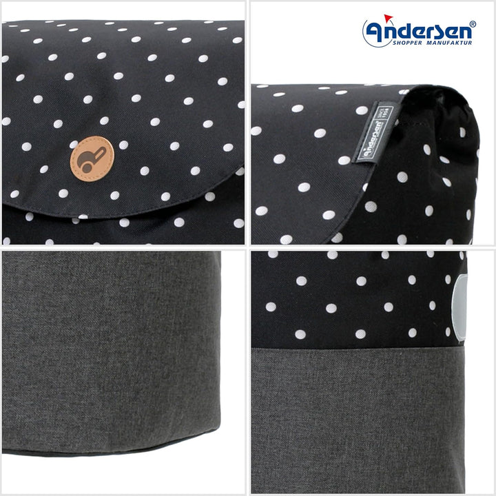 ANDERSEN Einkaufstrolley - Scala Shopper Duko schwarz 36 L modern,wasserabweisend, klappbar, leichtg