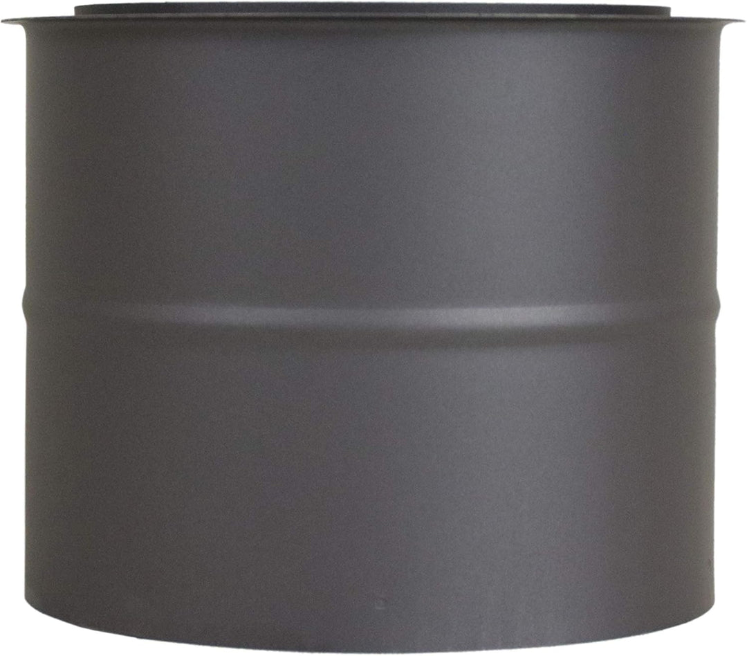 LANZZAS Ofenrohr Wandfutter/Mauermuffe, im Durchmesser Ø 150 mm, Farbe: gussgrau (schwarz-metallic i