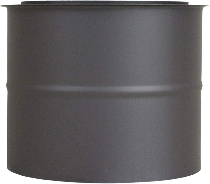 LANZZAS Ofenrohr Wandfutter/Mauermuffe, im Durchmesser Ø 150 mm, Farbe: gussgrau (schwarz-metallic i