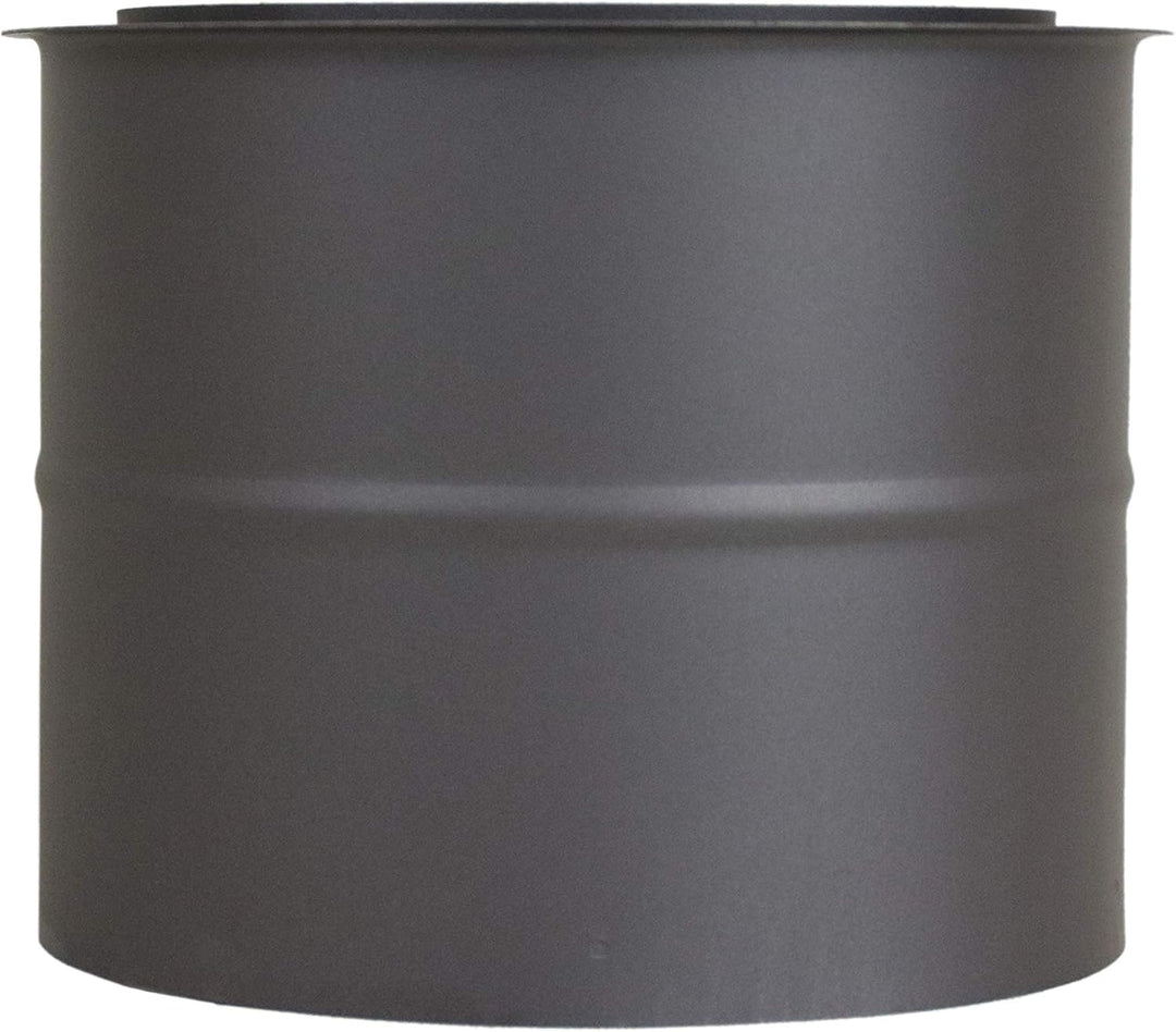 LANZZAS Ofenrohr Wandfutter/Mauermuffe, im Durchmesser Ø 150 mm, Farbe: gussgrau (schwarz-metallic i