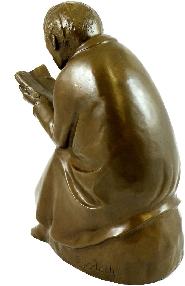 Kunst & Ambiente - Der Buchleser (1936) - Ernst Barlach Skulptur - Echte Bronze signiert - Bronzefig