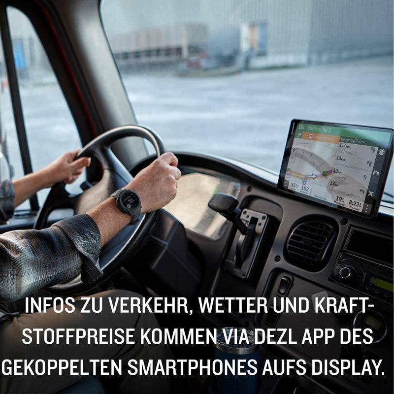 Garmin dēzl LGV 1010 EU – LKW-Navigationsgerät mit 8“ (20,3 cm) Farbdisplay, vorinstallierten EU Kar