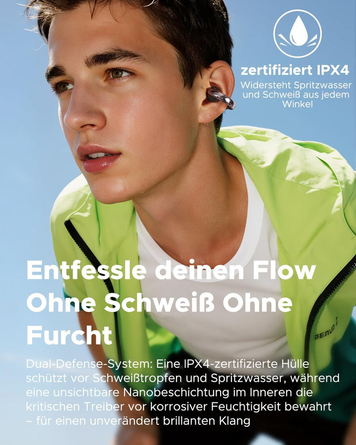 Y1 Lite Open-Ear Kopfhörer, Bluetooth 6.0 Leichtgewichte, 30H Spielzeit, 13mm Bass-Treiber, Digitala