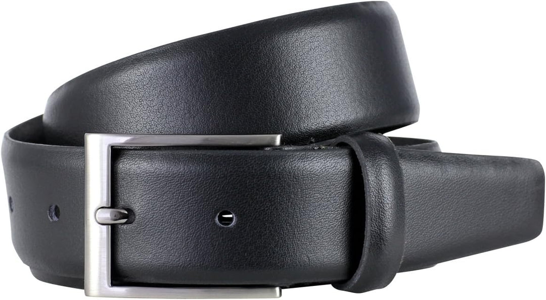 Lindenmann Herren Ledergürtel/Herren Gürtel, Rindleder, schwarz