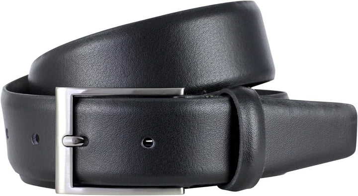 Lindenmann Herren Ledergürtel/Herren Gürtel, Rindleder, schwarz