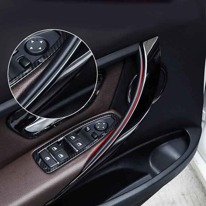 TZYSZDB Schwarz Türgriff Innen für BMW Serie 3 4 F30 F31 F32 F33 F34 F36 F80, Auto Innengriff Schnal