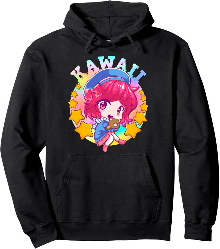Kawaii Cute Anime Girl Japanese Manga Pullover Hoodie