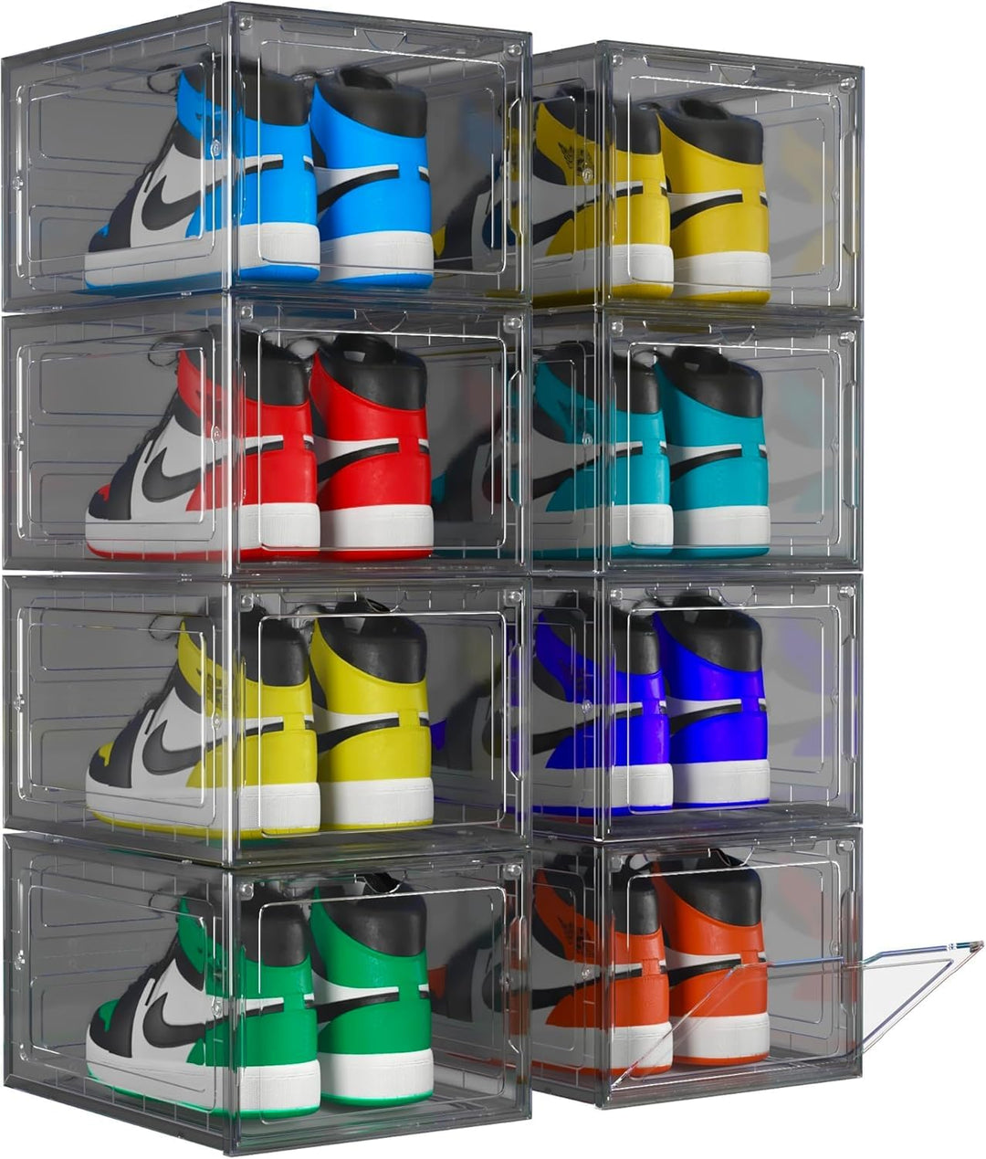 Schuh-Aufbewahrungsboxen, Schuhkartons, stapelbar, Kunststoff, transparent, Aufbewahrungsboxen, pass