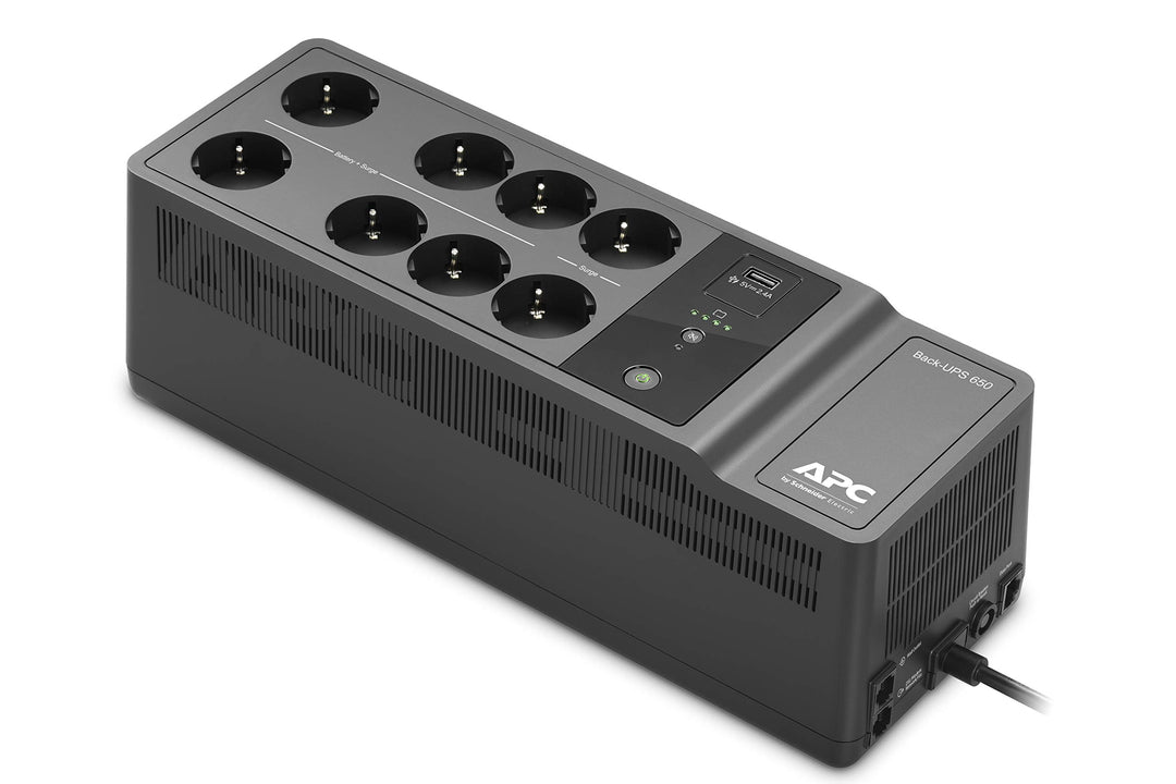 APC Back-Ups es - BE650G2-GR - Unterbrechungsfreie Stromversorgung 650VA (8 Schuko Ausgänge, Überspa