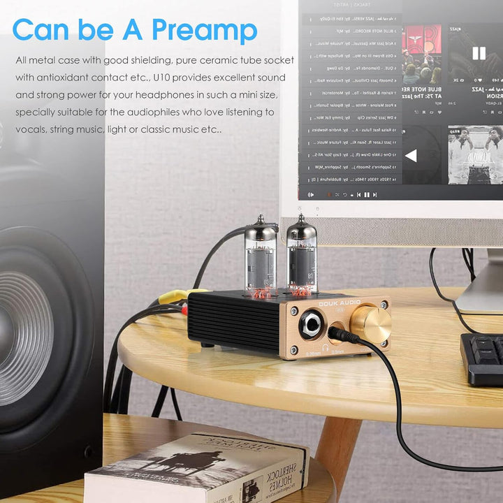 Douk Audio U10 Mini Röhren Kopfhörerverstärker HiFi Tube Headphone Amplifier Stereo Vorverstärker fü
