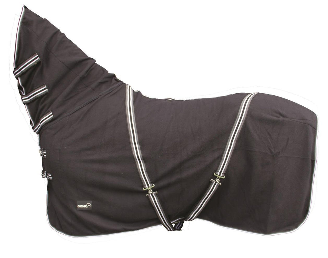 Catago Fleece-Teppich mit Hals, Fleeceteppich mit Hals, 135 cm, Schwarz, 135 cm Schwarz 135 cm, Schw