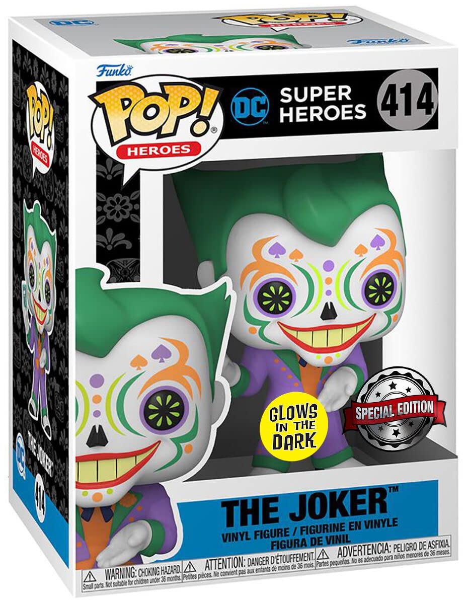 Funko POP! Heroes: Dia De Los DC - The Joker - Leuchtet Im Dunkeln - DC Comics - Vinyl-Sammelfigur -