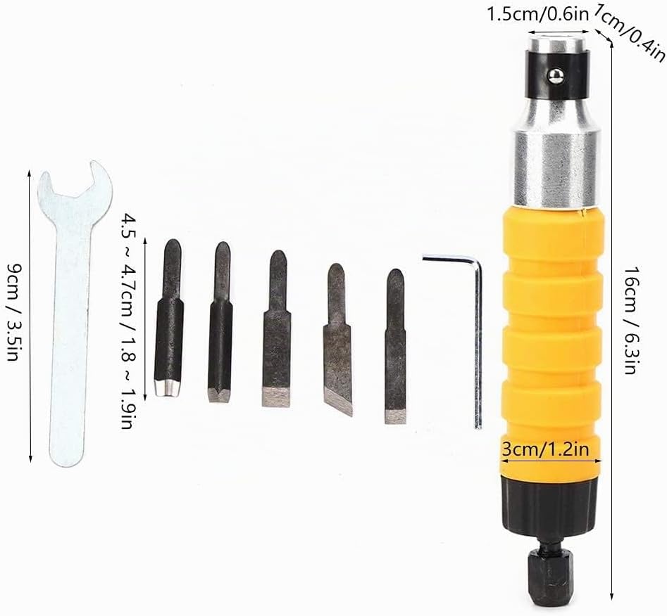 Elektrischer Holzmeissel Set, Elektrisches Holzschnitzwerkzeug, Elektrischer Holzbearbeitungs Schnit