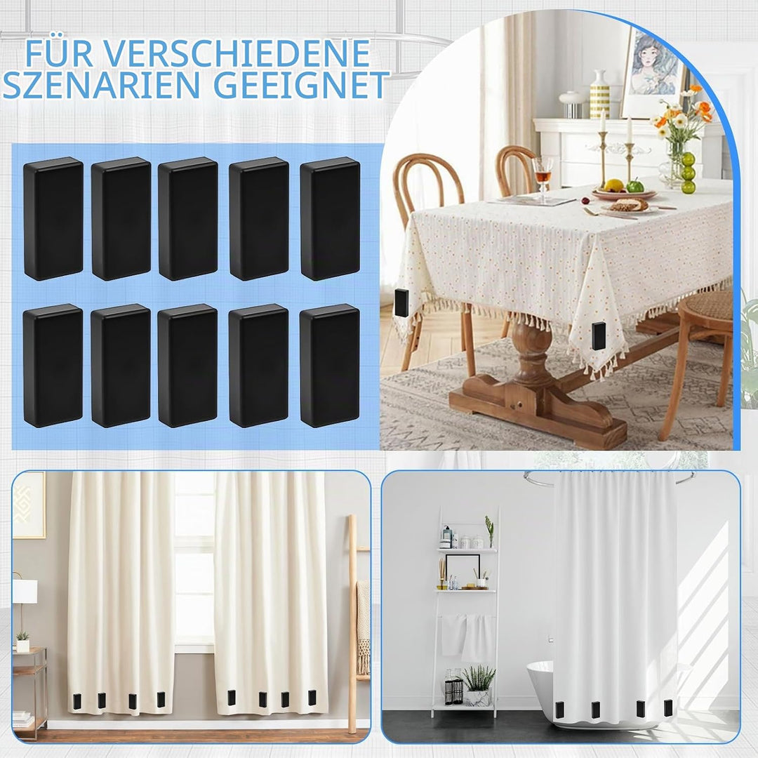 10 Stück Magnetische Duschvorhanggewichte mit Gummi überzogene Duschvorhang Gewichte unten Vorhang B