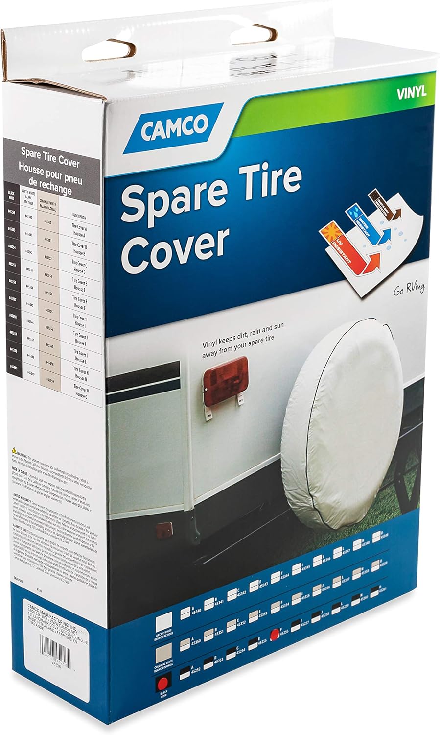 Camco 45256 rv-Wheel-and-tire-Covers 73.66 cm schwarz, 73.66 cm schwarz