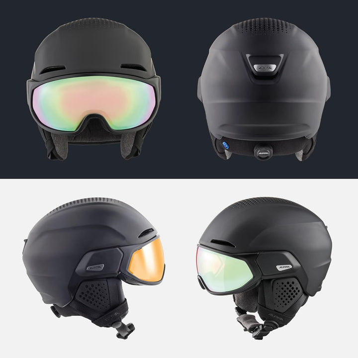 ALPINA Unisex - Erwachsene, ALTO QV Skihelm black matt 51-55 cm, black matt 51-55 cm