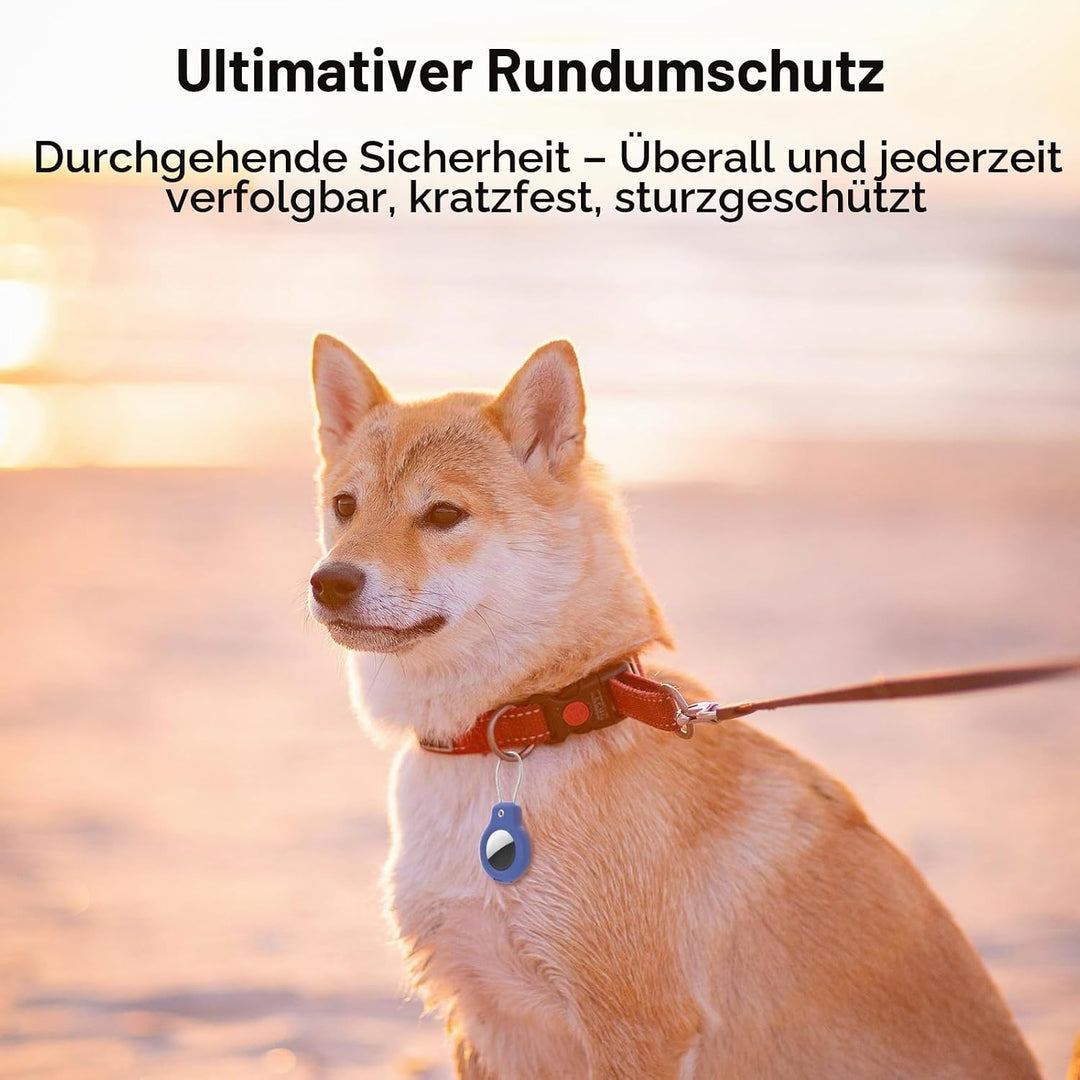 SPGUARD Kompatibel mit Apple AirTag Anhänger Secure Halter mit Kabel, 2er Pack Air Tag Lock Case Sch