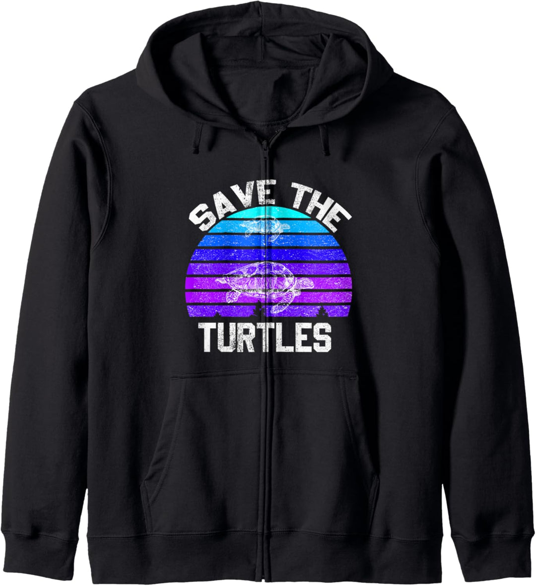 Save The Turtles Vintage Ocean day Sea Turtles Kapuzenjacke