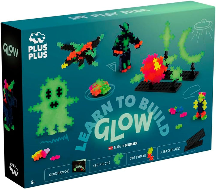 Plus-Plus 500 Kreativ Bausteine Nachtleuchtend, Glow Learn to Build Glow, Learn to Build Glow