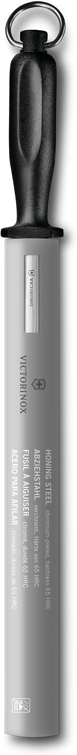 Victorinox, 7.8523, Sharpening + Safety, Metzgerstahl, robuster Kunststoff-Griff, Schwarz,
